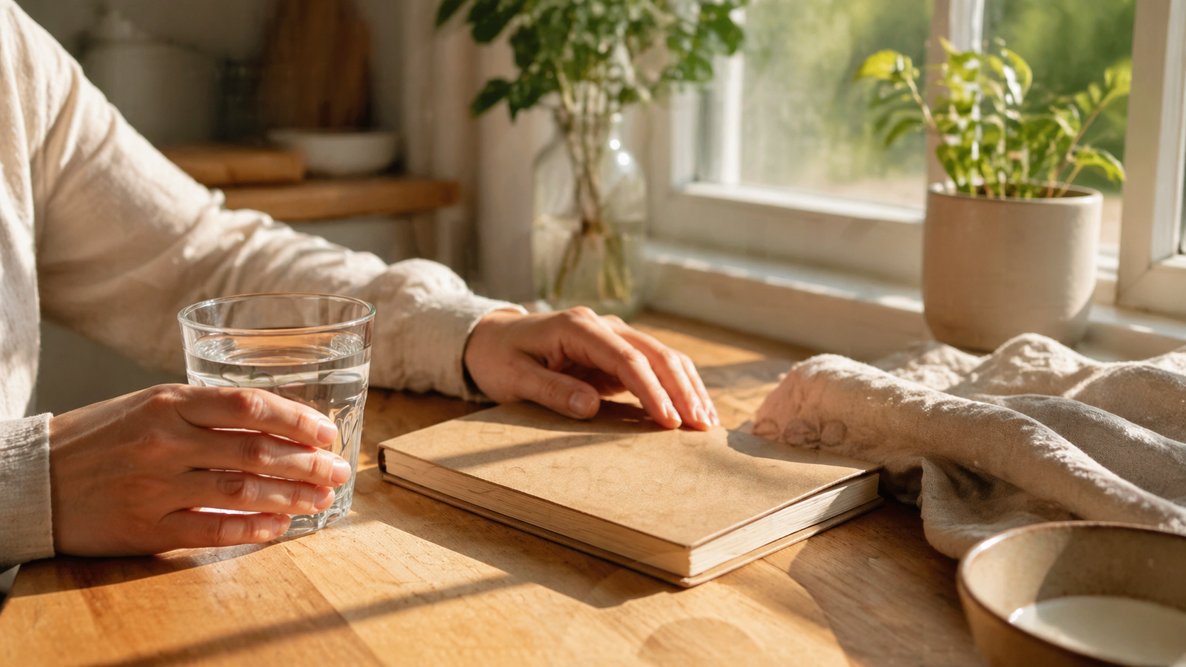 Routine mattutina alla luce naturale
